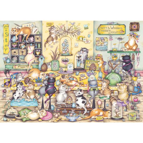 Puzzle 1000 db - Bolondos macskák ünnepe