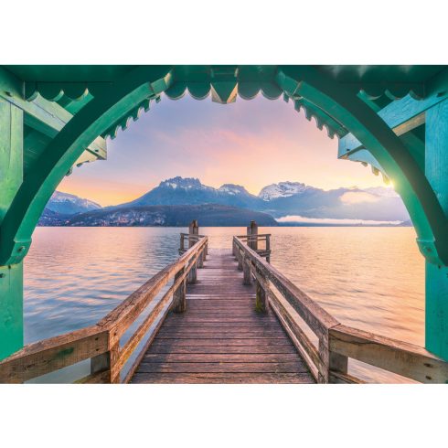 Puzzle 1000 db - Gyaloghíd az Annecy-tónál