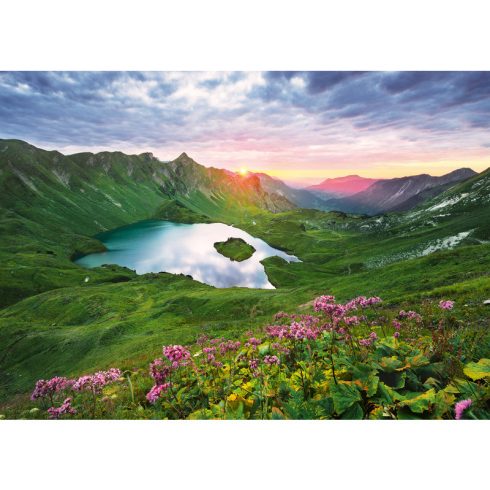 Puzzle 1000 db - Allgäu hegyi-tó