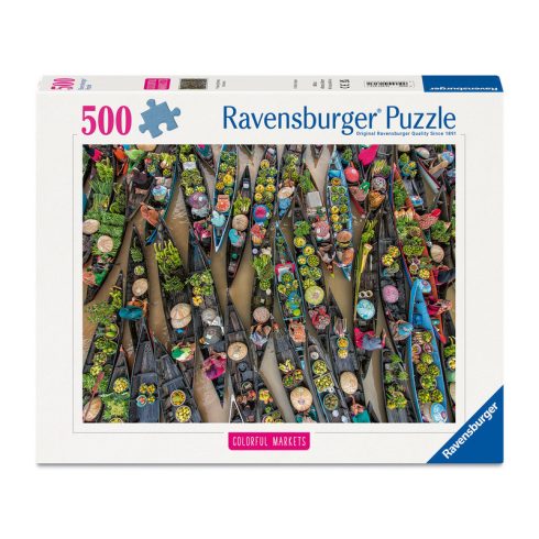 Puzzle 500 db - Lebegõ piac Indonéziában