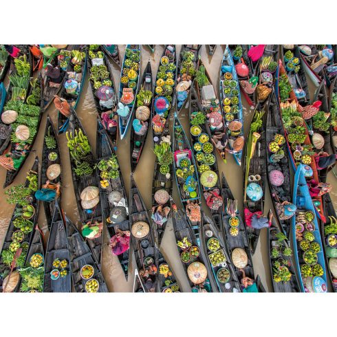 Puzzle 500 db - Lebegõ piac Indonéziában