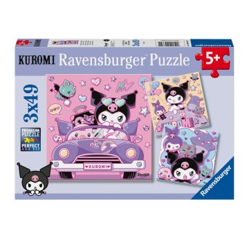 Puzzle 3x49 db - Kuromi úton