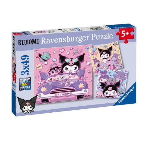Puzzle 3x49 db - Kuromi úton