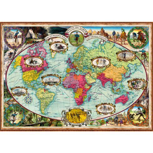 Puzzle 1000 db - Biciklivel a világ körül