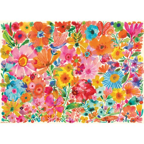 Puzzle 1000 db - Színes virágok