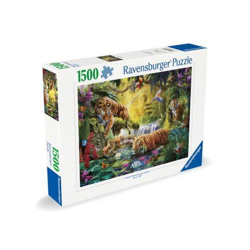 Puzzle 1500 db - Nyugodt tigrisek