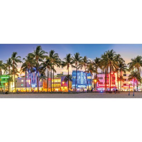 Puzzle 1000 db - Éjszakai fények Ocean drive