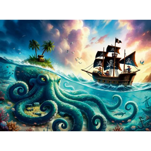 Puzzle 100 db - Kalózok kincse