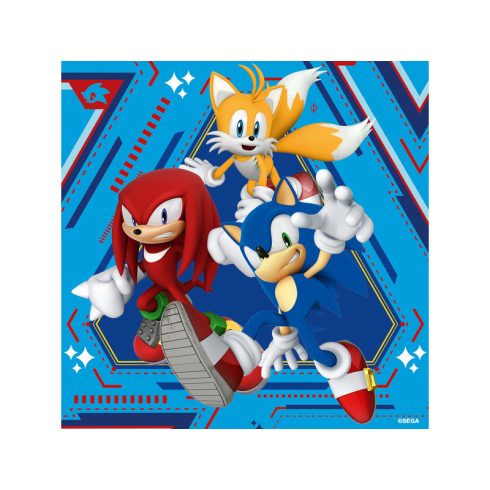 Puzzle 3x49 db - Sonic, a sündisznó