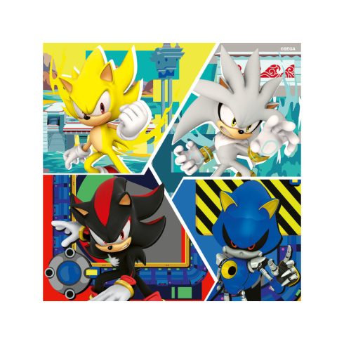 Puzzle 3x49 db - Sonic, a sündisznó