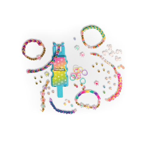 Rainbow Loom, gumikarkötõkészítõ gyöngyökkel