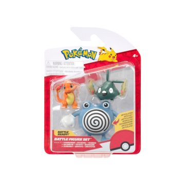   Pokémon 3 db-os figura csomag - Charmander, Trubbish & Poliwhirl