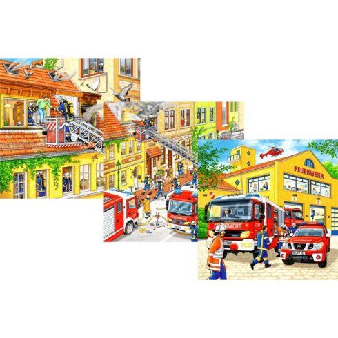 Ravensburger - Tűzoltók 3x49 darabos puzzle