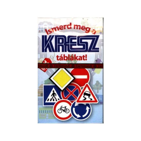 Kresz tábla oktató kvartett kártya