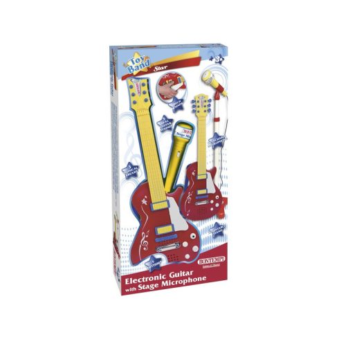 Elektromos gitár és mikrofonállvány
