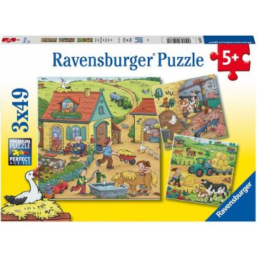 Ravensburger - Puzzle 3x49 db - Élet a farmon