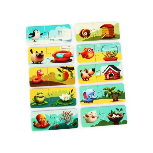 Állatok és lakhelyeik puzzle