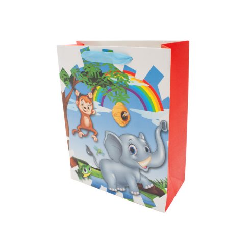 Állatfigurás ajándékzacskó - 18 x 23 cm