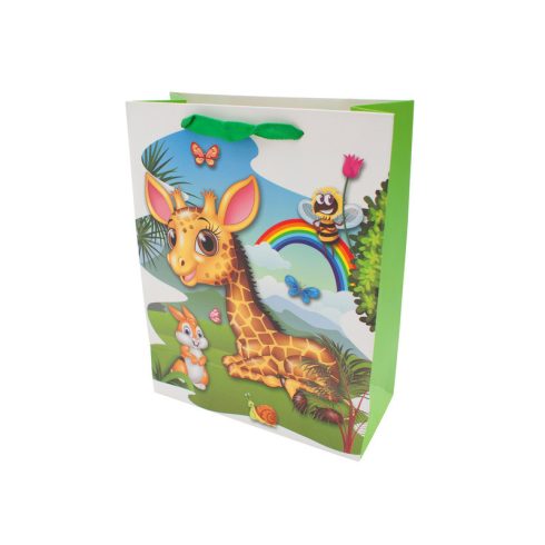 Állatfigurás ajándékzacskó - 18 x 23 cm