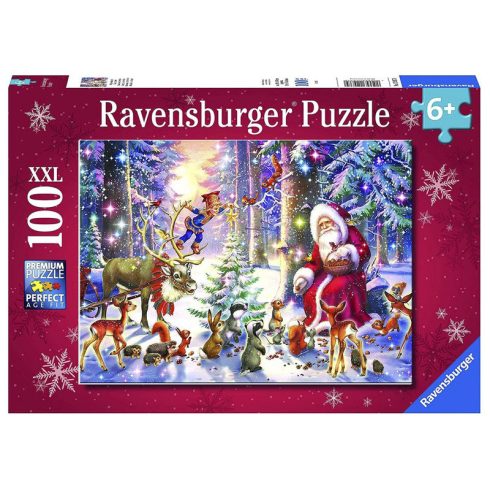 Ravensburger Puzzle 100 db - Erdei karácsony