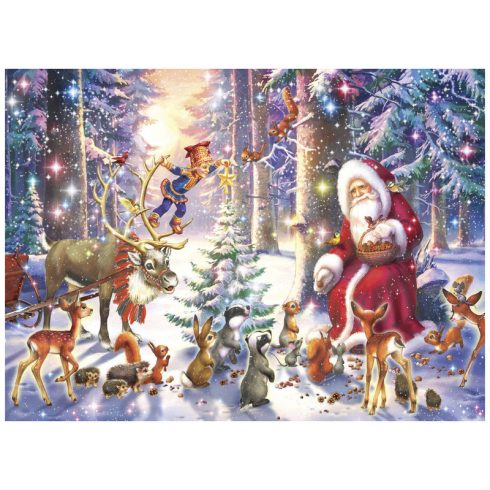 Ravensburger Puzzle 100 db - Erdei karácsony
