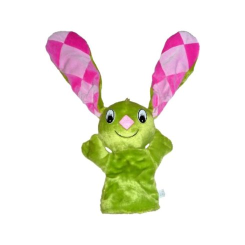 Kockásfülû nyúl bábfigura - 23 cm