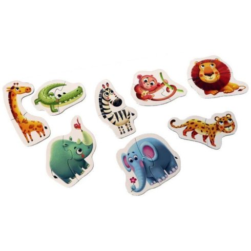 Cubika Afrikai állatok 16 darabos puzzle