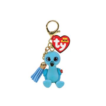 TY: Mini Boos clip mûanyag figura WILLIAM - kék flamingó