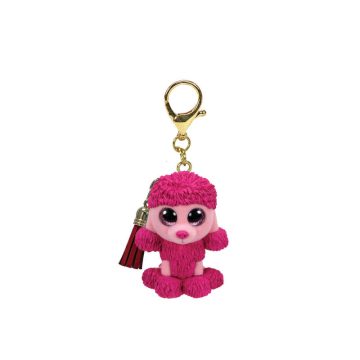 TY: Mini Boos clip mûanyag figura PATSY - rózsaszín pudli