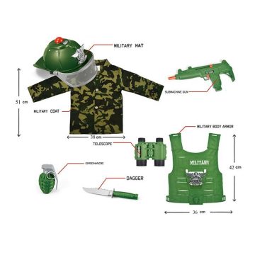 Katona játékszett világító, zenélõ sisakkal