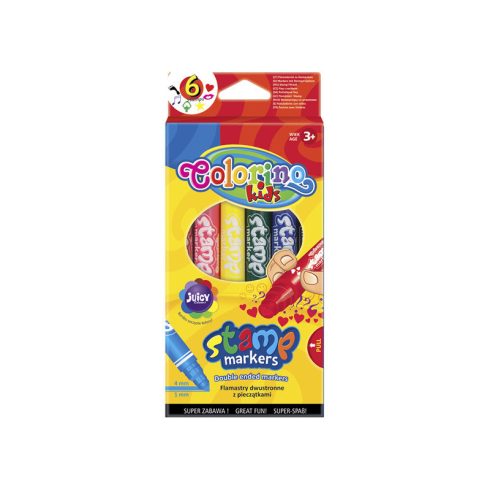 Colorino Két végû filctoll nyomdával 6db