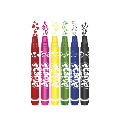 Colorino Két végû filctoll nyomdával 6db