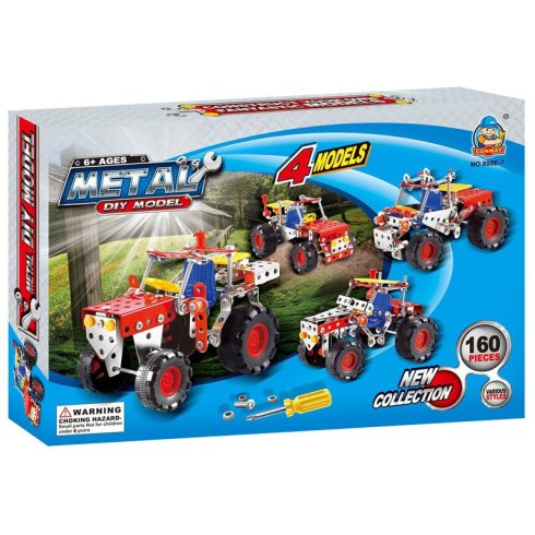 Munkagép 4 az 1-ben 160 darabos fém építõjáték