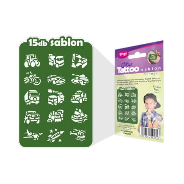 Tytoo Jármûves sablon szett 15 db-os
