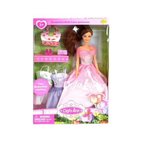 Defa Lucy hercegnõ baba három ruhával - 30 cm, többféle