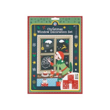   Karácsonyi ablakdíszítõ szett 3 db A4 sablonnal, 4 filctollal