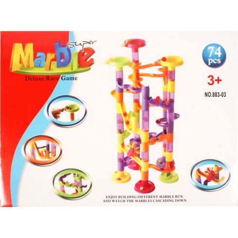 Marble 74 darabos mûanyag golyópálya